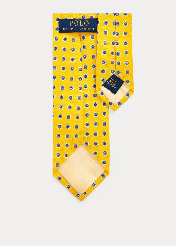 Men's Polo Ralph Lauren Neat Linen Narrow Ties | 268079NVM